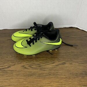 Nike Bravata II FG Soccer Cleats Black Volt Yellow/Green Size 11C Kids
